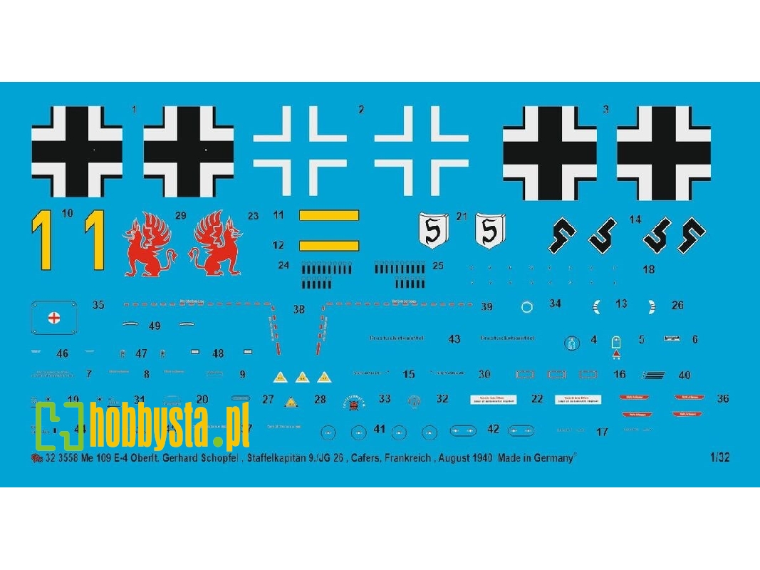 Bf 109 E-4 Oberlt. Gerhard Schopfel, Group Captain 9/Jg 26 Cafers, France, August 1940 - image 1
