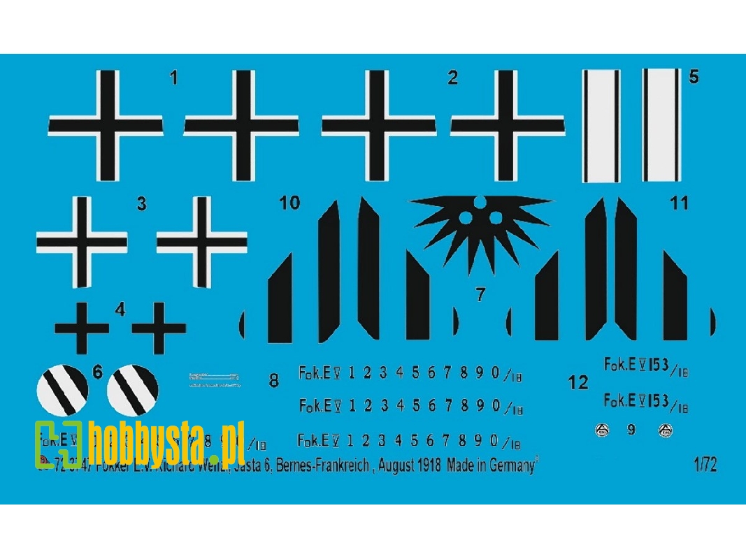 Fokker E.V Richard Wenzl, Jasta 6, Bernes - France, August 1918 - image 1