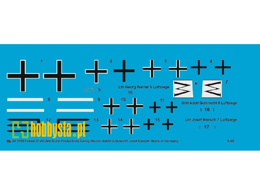 Fokker D.Vii (Alb Early Production) Georg Weiner-adolf Gutknecht-josef Raesch - image 1