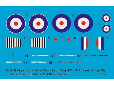 Sopwith Camel William George Barker, 139 Sqn. Raf, Bb6313, (Sopwith, Clerget 9bf) Villaverla/Italy July/August 1918 - image 1