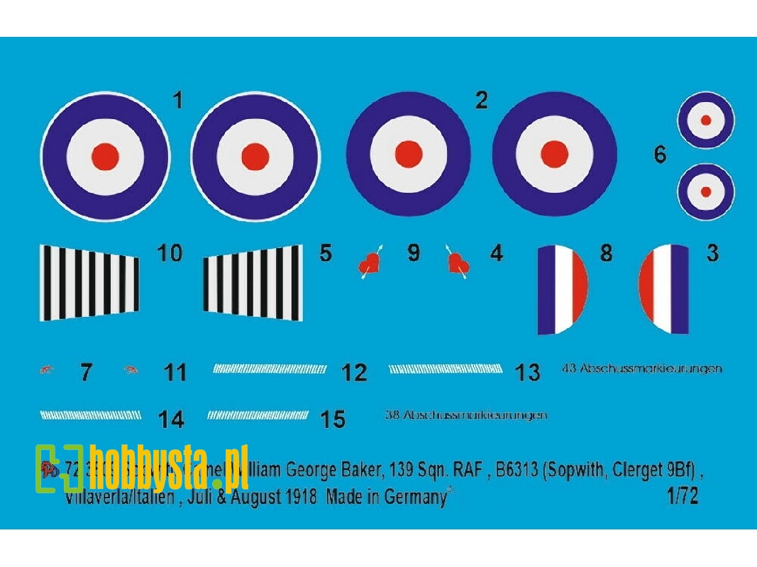 Sopwith Camel William George Barker, 139 Sqn. Raf, Bb6313, (Sopwith, Clerget 9bf) Villaverla/Italy July/August 1918 - image 1