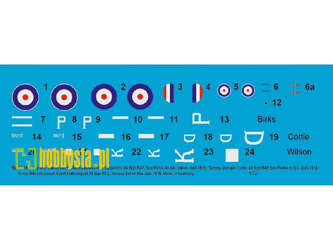Sopwith Camel Gerald Alfred Birks/Peter Carpenter, Sidney Joseph Cottle-percy Wilson/Josef Eskill Hallonquist - image 1
