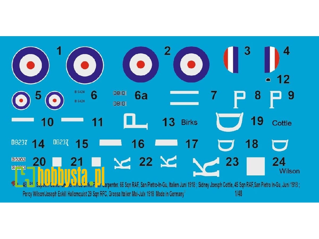 Sopwith Camel Gerald Alfred Birks/Peter Carpenter, Sidney Joseph Cottle-percy Wilson/Josef Eskill Hallonquist - image 1