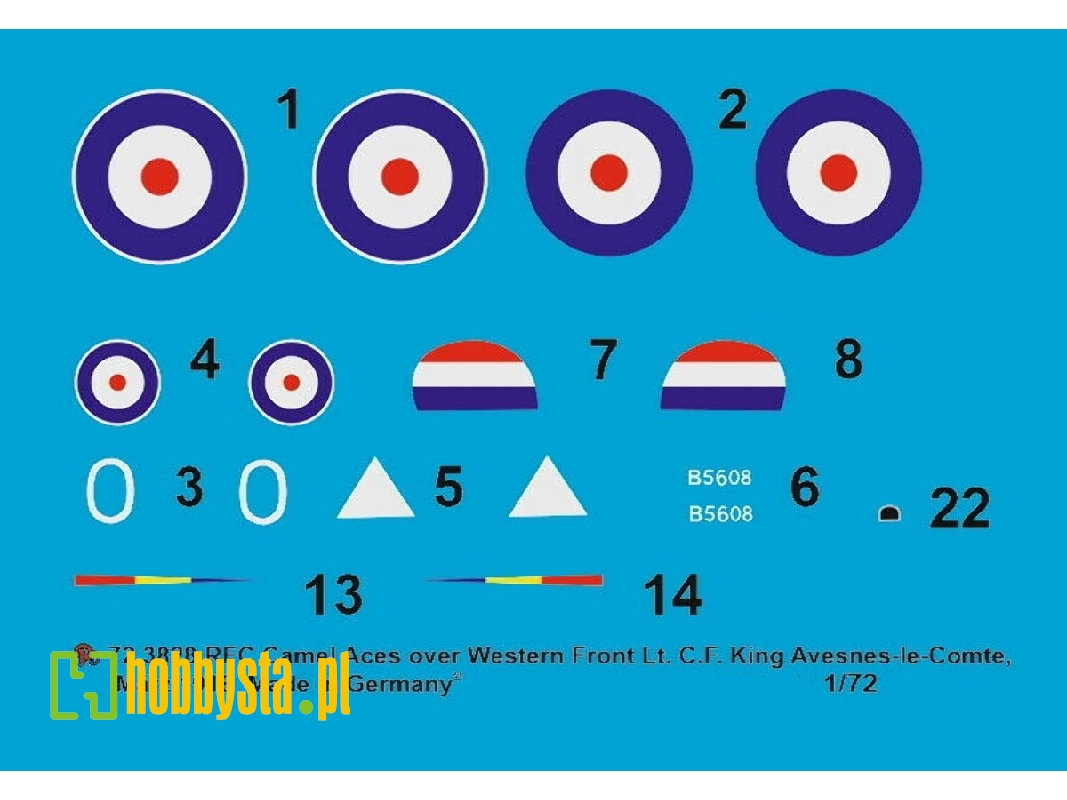 Sopwith Camel Rfc Lt. Cf King, No 43 Sqn, Western Front Avesnes-le Comte, March 1918 - image 1