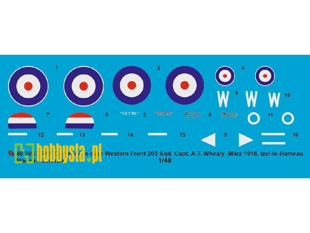 Sopwith Camel Raf Capt. At. Whealy, No 203 Sqn, Western Front, May 1918, Izel-les-hameau - image 1
