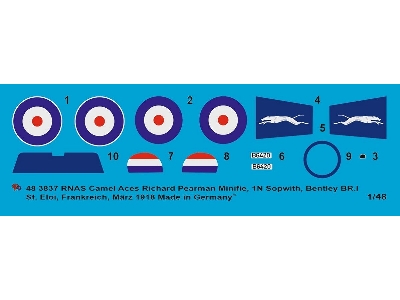 Sopwith Camel Rnas Richard Pearman Minifie, 1n Sopwith, Bentley Br.I, St Eloi, France, March 1918 - image 1