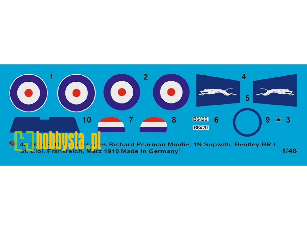 Sopwith Camel Rnas Richard Pearman Minifie, 1n Sopwith, Bentley Br.I, St Eloi, France, March 1918 - image 1