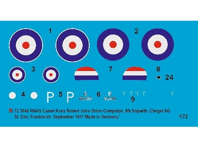 Sopwith Camel Rnas Robert Orton Compston, 8n, Sopwith, Clerget 9b, St Eloi, France, September 1917 - image 1