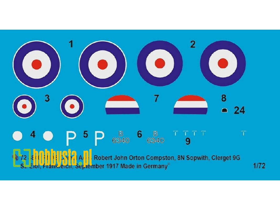Sopwith Camel Rnas Robert Orton Compston, 8n, Sopwith, Clerget 9b, St Eloi, France, September 1917 - image 1
