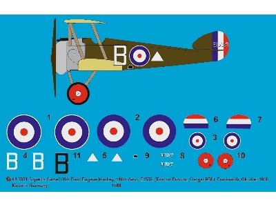Sopwith Camel Usa Field Eugene Kindley, 148th Aero, E1539 (Ruston Protor, Clerget 9bf) France, October 1918 - image 1