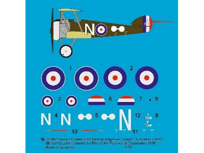 Sopwith Camel Usa George Augustus Vaughn, 17th Aero, F6034 (British Caudron (Rebuilt), Le Rhone 9j), France, September 1918 - im