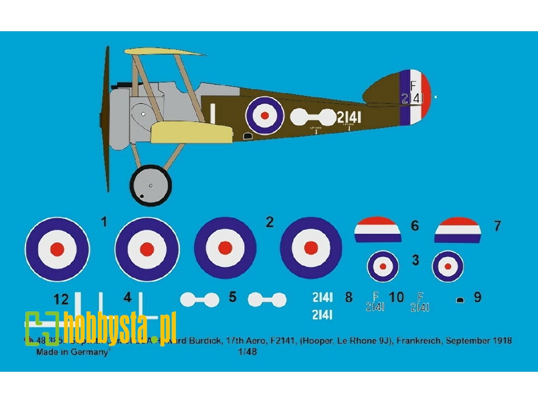Sopwith Camel Usa, Howard Burdick, 17th Aero, F2141 (Hooper, Le Rhone 9j), France, September 1918 - image 1