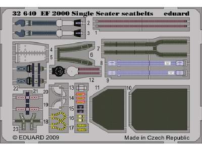 EF-2000 Typhoon Single Seater seatbelts 1/32 - Trumpeter - image 1