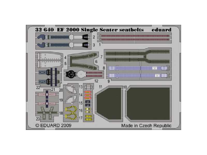 EF-2000 Typhoon Single Seater seatbelts 1/32 - Trumpeter - image 1
