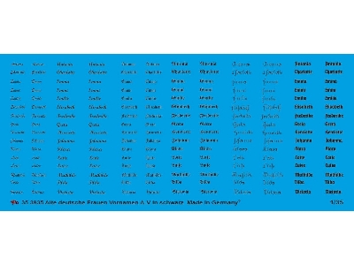 Old German Woman Names A-v In Black In Different Fonts - image 1