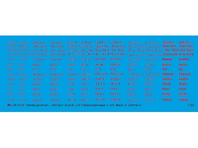 Vehicle Names Wilhelm Busch And Nibelungensage In Red - image 1