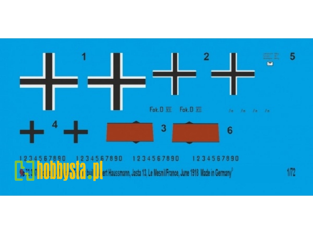 Fokker D.Vii (Early Fokker Build) Albert Haussmann, Jasta 13, Le Mesnil/France, June 1918 - image 1