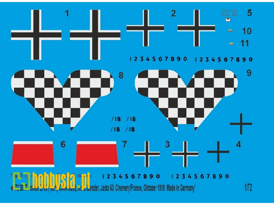 Fokker D.Vii (Early Oaw Build) Arno Benzler, Jasta 60, Chemery/France, October 1918 - image 1
