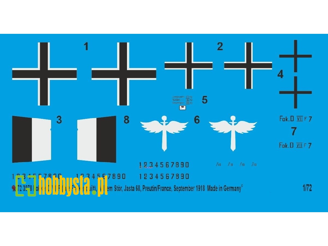 Fokker D.Vii F (Late Fokker Build), Wilhelm Stör, Jasta 68, Preutlin/France, September 1918 - image 1