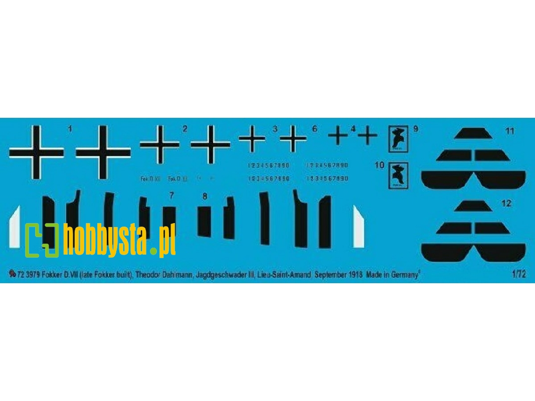 Fokker D.Vii (Late Fokker Build), Theodor Dahlmann, Jagdgeschwader Iii, Lieu-saint-amand, September 1918 - image 1
