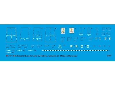 Markings For A V2 Rocket, White Print - image 1