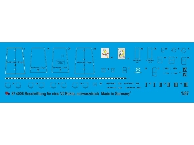 Markings For A V2 Rocket, Black Print - image 1