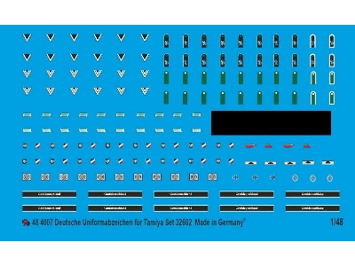 German Uniform Insignia For Tamiya Set 32602 - image 1