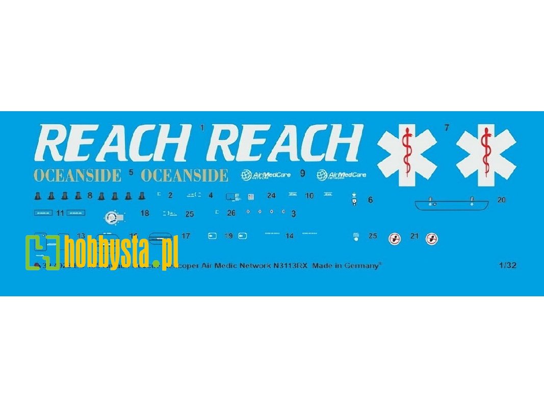 Ec 135 Reach Rescue Helicopter Air Medic Network N313rx - image 1