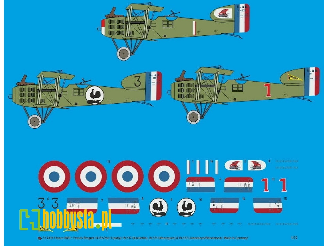 France Ww I: French Breguet 14 B2 - Part 1 (Early): Br.117 (Kaciterlin), Br.131 (Mezergues) And Br.132 (Jannekeyn/Weissmann) - i