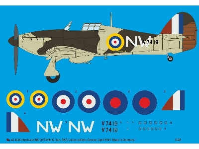 Hurricane Mk.I (V7419) 33 Sqn, Raf, Larisa Airfield, Greece, April 1941 - image 1