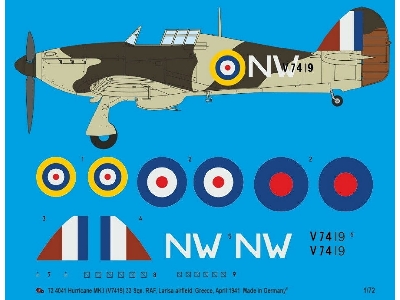 Hurricane Mk.I (V7419) 33 Sqn, Raf, Larisa Airfield, Greece, April 1941 - image 1