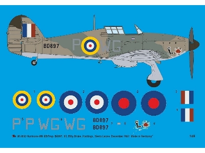 Hurricane Mk Iib/Trop. Bd897, S/L Billy Drake, Hastings, Sierra Leone, December 1941 - image 1