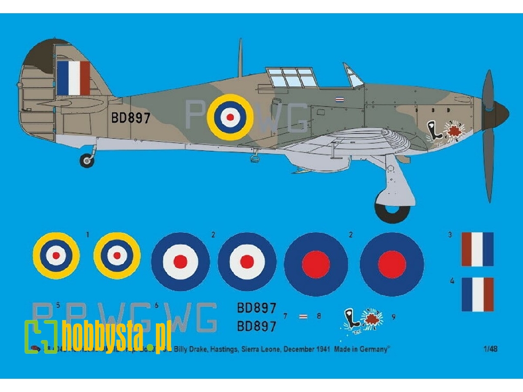Hurricane Mk Iib/Trop. Bd897, S/L Billy Drake, Hastings, Sierra Leone, December 1941 - image 1