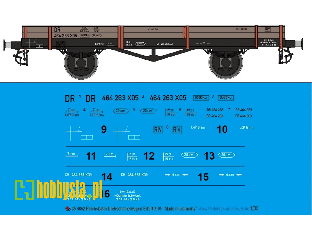 Reichsbahn Turntable Wagon Erfurt X 05 - image 1