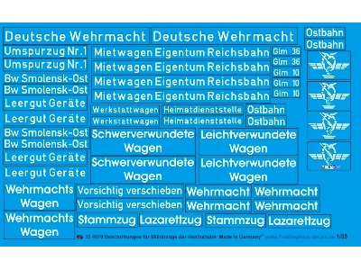 Lettering For Military Trains Of The Reichsbahn - image 1
