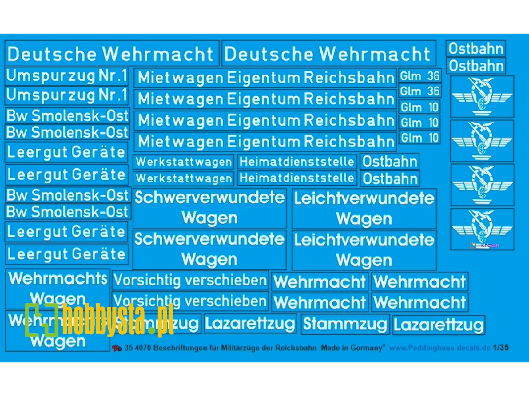 Lettering For Military Trains Of The Reichsbahn - image 1