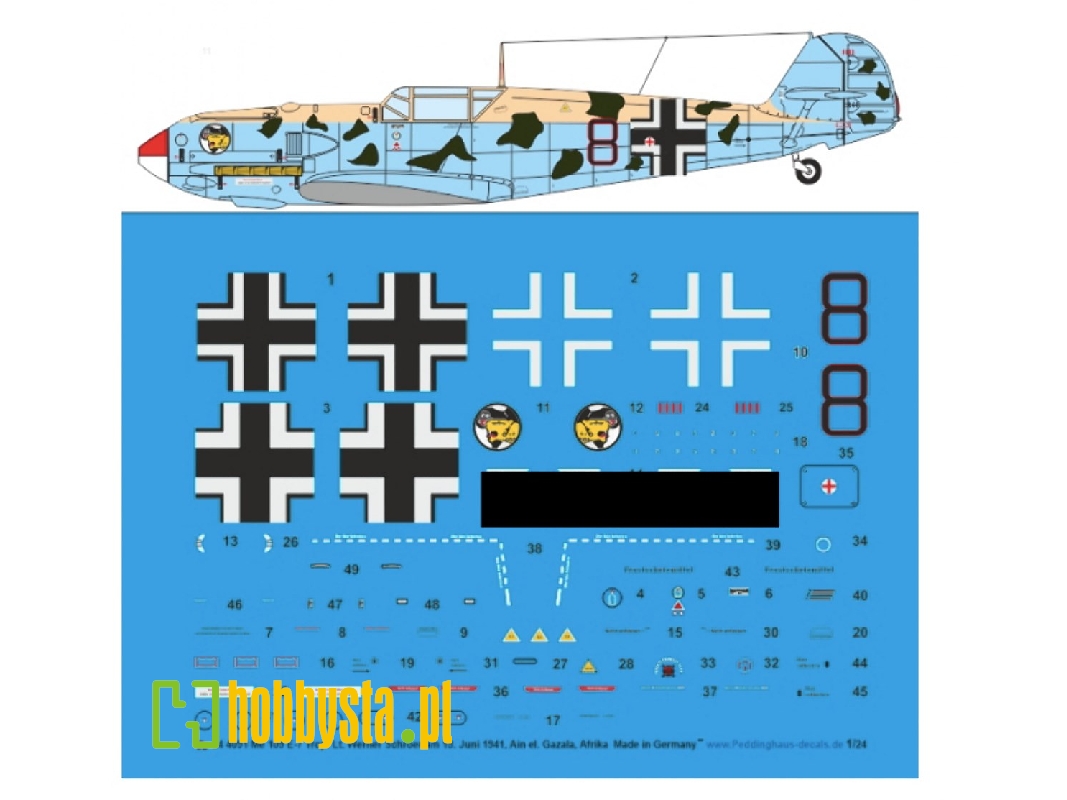 Bf 109 E-7 Trop Lt. Werner Schröer 19.07.1941, Ain El. Gazala, Afrika Jg 27 - image 1