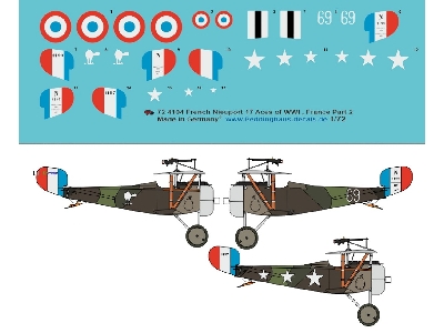 French Nieuport 17, Aces Of Wwi - Part 2 (Early, Camouflaged), Massenet - Pendaries - Pillon - image 1