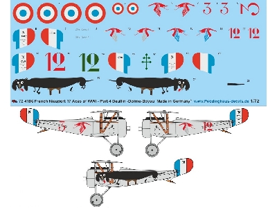 French Nieuport 17, Aces Of Wwi - Part 4, Deullin - Drome - Boyau - image 1