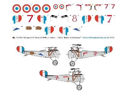 French Nieuport 17, Aces Of Wwi - Part 5, Languedoc - De Rochefort - Soulier - image 1