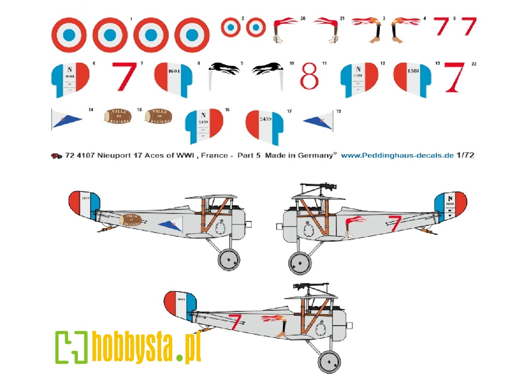 French Nieuport 17, Aces Of Wwi - Part 5, Languedoc - De Rochefort - Soulier - image 1