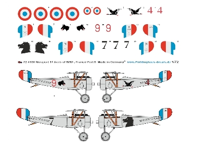 French Nieuport 17, Aces Of Wwi - Part 6, Daladier - Bretillon - De Cazenove De Pradines - image 1