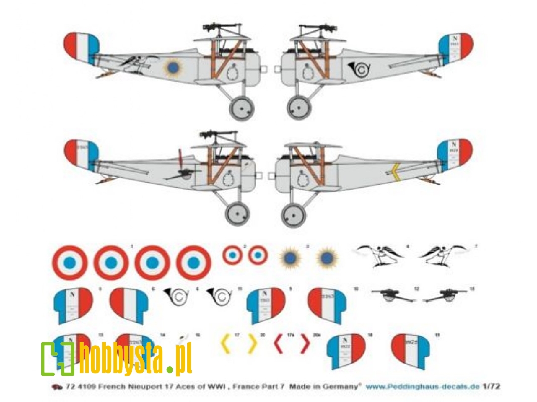 French Nieuport 17, Aces Of Wwi - Part 7, Gaudermen - Doumer - Laplasse - image 1