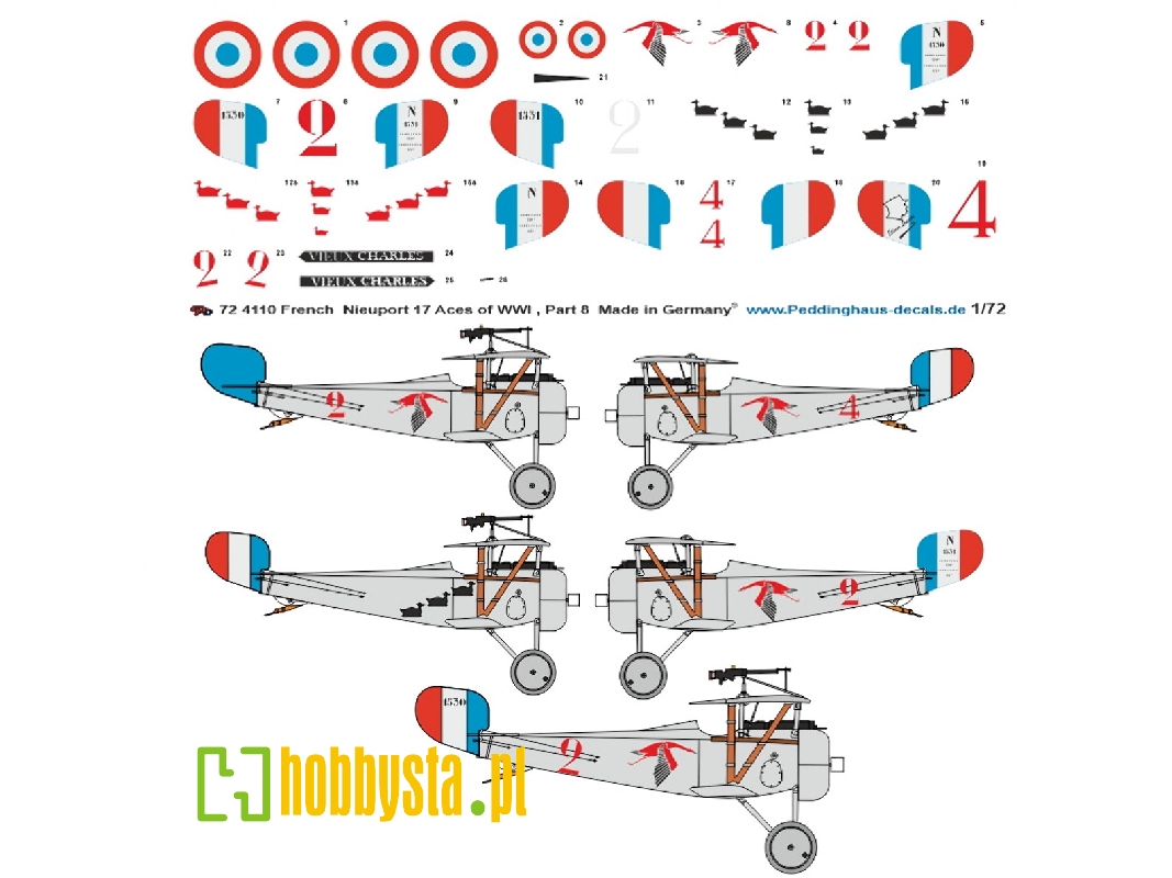 French Nieuport 17, Aces Of Wwi - Part 8, Guynemer - Lemaire - Sayaret - image 1
