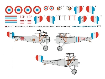 N 124 Escadrille Lafayette, Nieuport 17, Aces Of Wwi, Lufbery - Parsons - Thaw - image 1