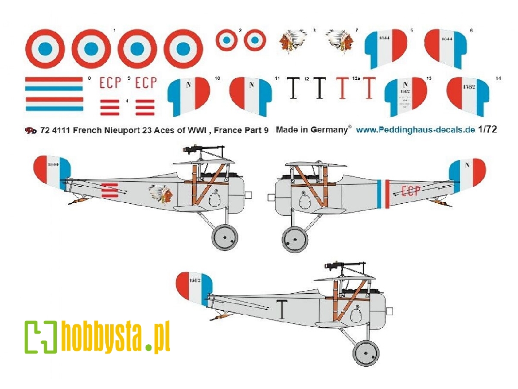 N 124 Escadrille Lafayette, Nieuport 17, Aces Of Wwi, Lufbery - Parsons - Thaw - image 1