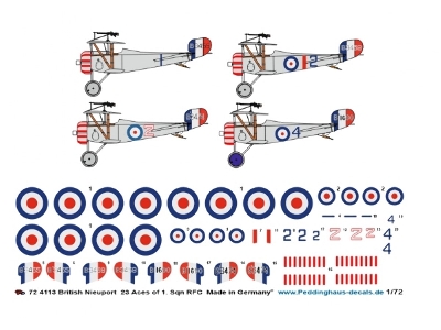 British Nieuport 23 Aces Of 1st Sqn Rfc - image 1