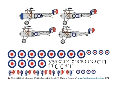 British Nieuport 17 And 23 Aces Of 60 Sqn Rfc - image 1