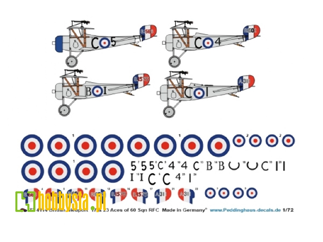 British Nieuport 17 And 23 Aces Of 60 Sqn Rfc - image 1