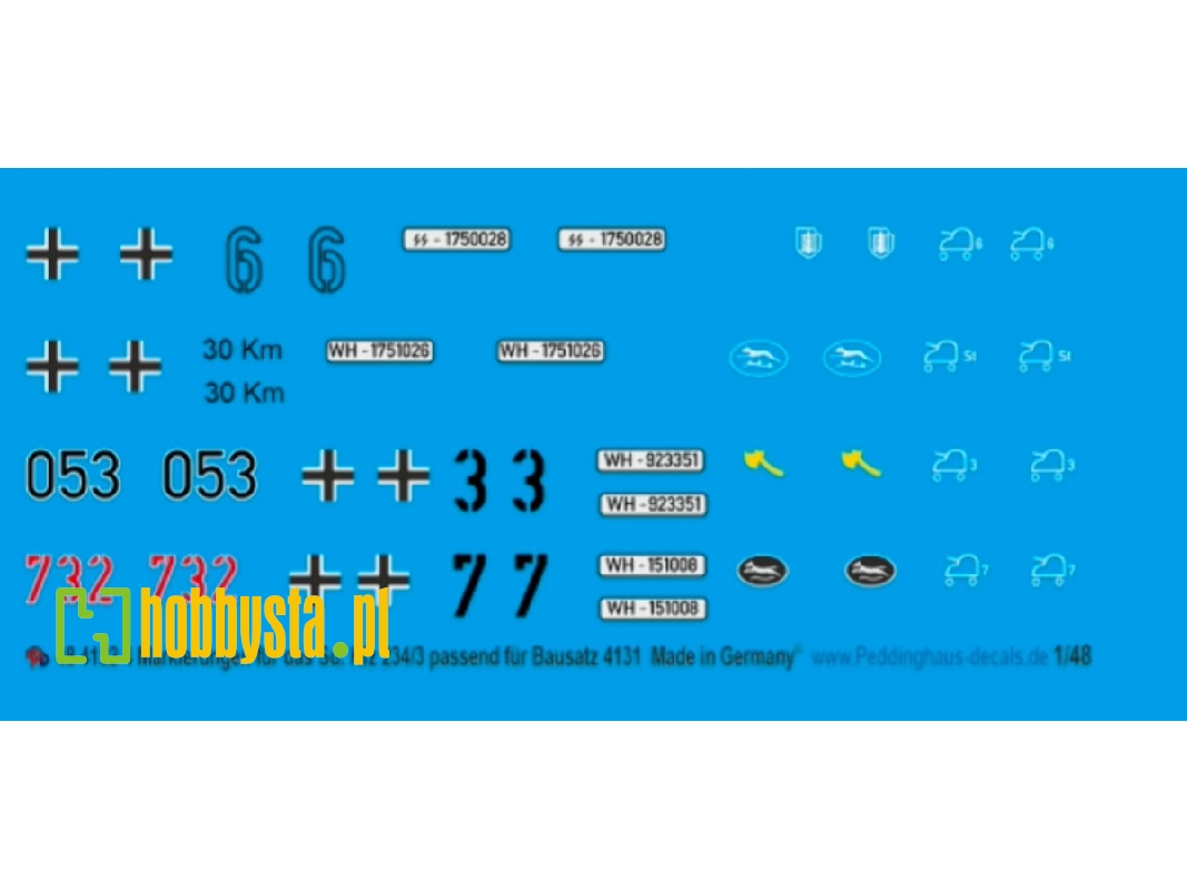 Lettering For 4 Sd.Kfz 234-3 Suitable For 4131 - image 1